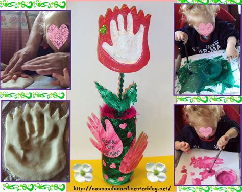 Video bricolage activité fete des meres feuille de couleur fête des grands mères bon fete maman création manuelle coloriage gratuit diy facile activité manuelle enfant. Tulipe empreinte de main pour la Fête des mères *2011*