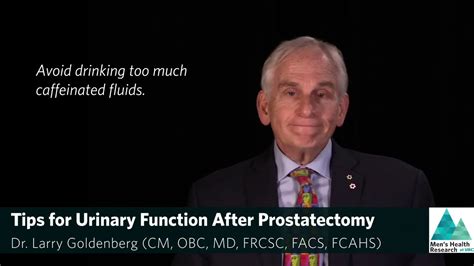 Tips For Urinary Function After Prostatectomy Youtube