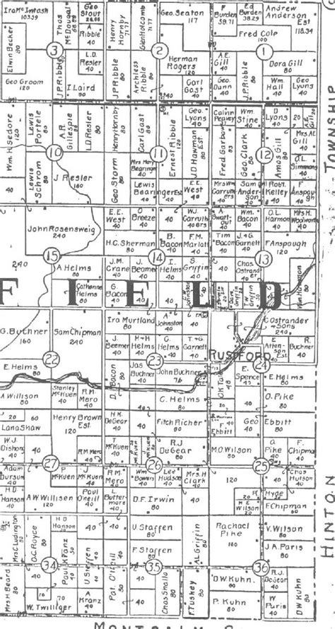 Deerfield Township Mecosta County Michigan Plat Map