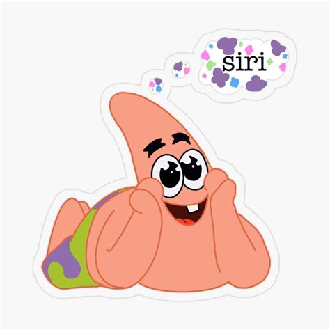 Patrick Star Thinking Custom Name Sticker By Ktrebilcott In 2021