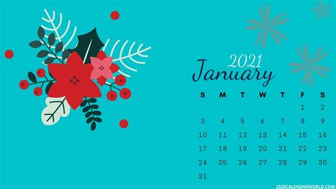 Floral Look January 2021 Calendar Wallpaper For Macbook Calendar