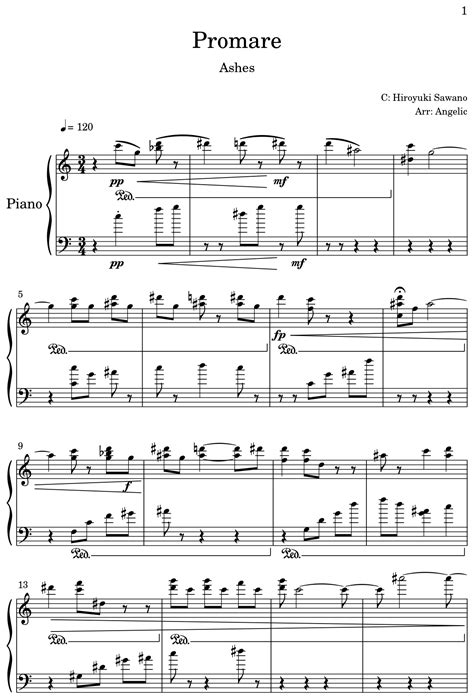 Promare Sheet Music For Piano