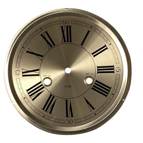 Gold Round 31 Day Metal Clock Dial