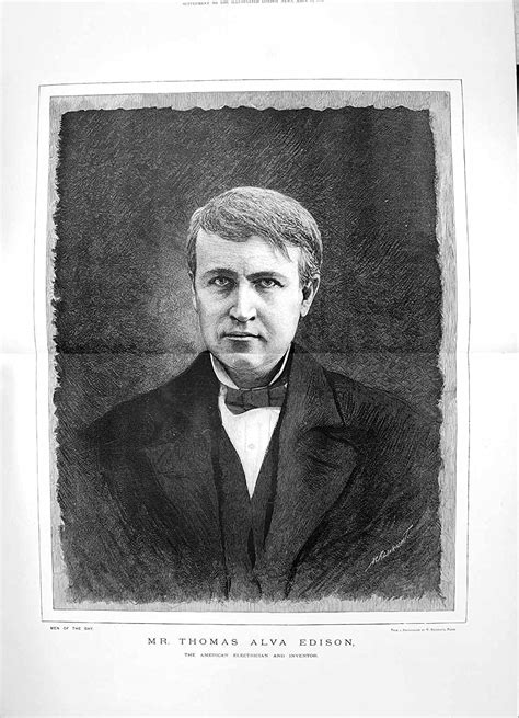 Amazon｜thomas Alva Edison 1890 旧式な肖像画の氏のアメリカの電気技師の発明家｜アートワーク・ポスター オンライン通販