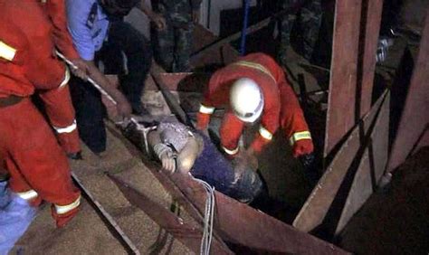 China Firefighters Rescue Four Flour Factory Workers Who Fell Into