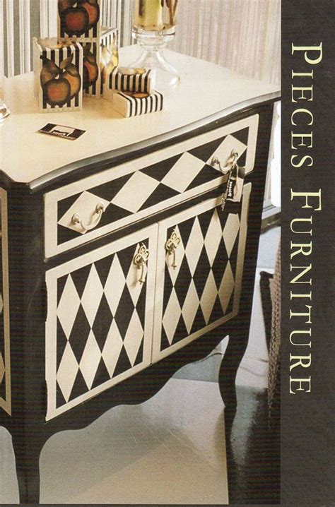 Hand Crafted Side Chests In Black And White Geometry By Pieces Hand