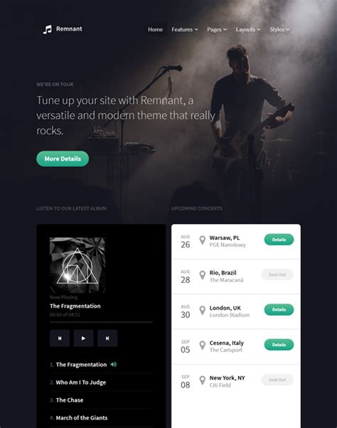 Music Joomla Templates Site Bloom