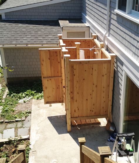 Cedar Outdoor Showers Made On Cape Cod Outdoor Shower Kits Outdoor