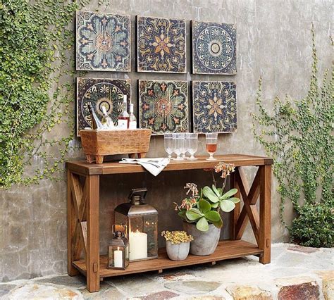 Wood Tiles From Pottery Barn Patio Wall Decor Outdoor Wall Decor