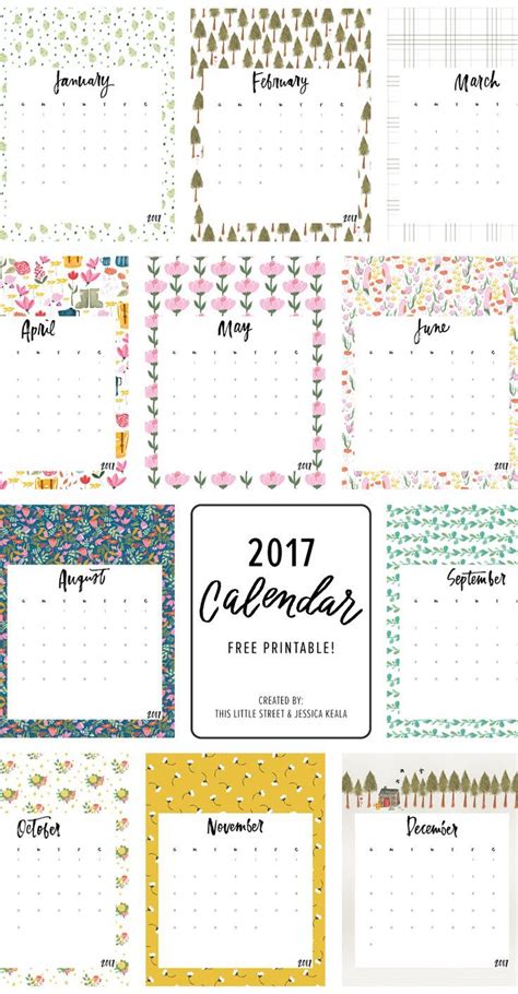 Cool Fun And Colorful Free 2017 Calendar That You Can Print At Home So