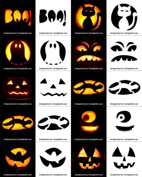 Free Printable Pumpkin Carving Patterns Nikkis Plate Cool Pumpkin