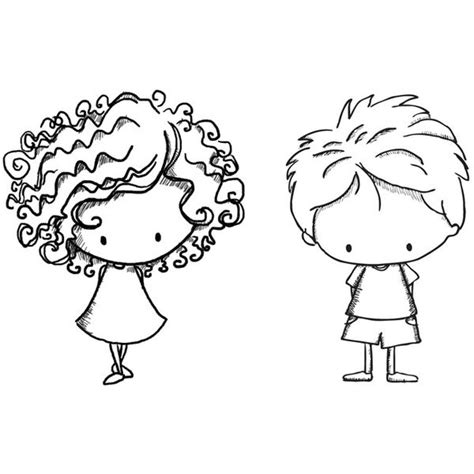 Dibujo De Un Niño Y Una Niña Para Colorear - Noticias Niños