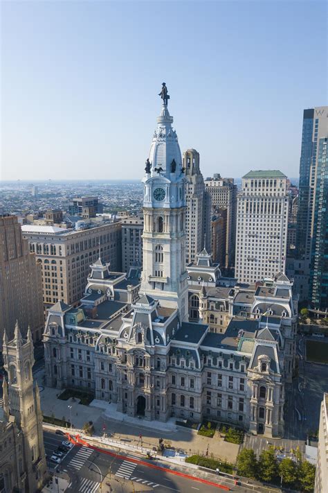 Built Of Brick White Marble And Limestone Philadelphia City Hall Is