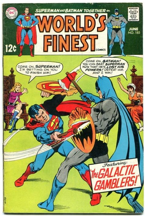 Worlds Finest 185 1969 Batman Superman Neal Adams Art Vg Comic Books