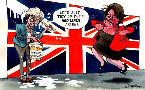 Political Cartoon On Twitter Andy Davey On Arlene Foster Warning Theresa May Not To Cross Her