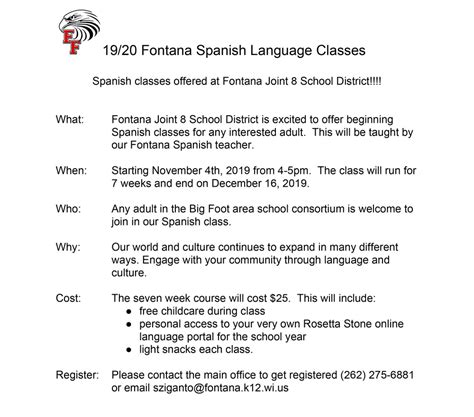 Join Our New Spanish For Beginners Course Fontana J8 School District