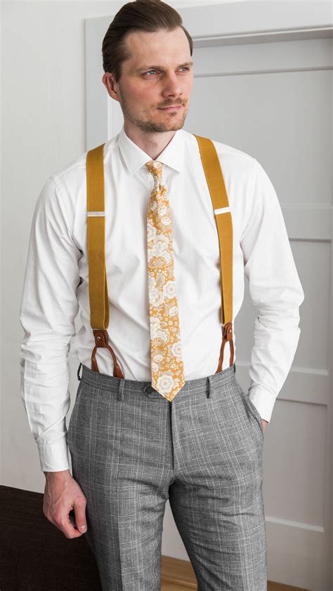 Stylové šle Pro Muže Svatební Kšandy S Poutky Suspenders Men