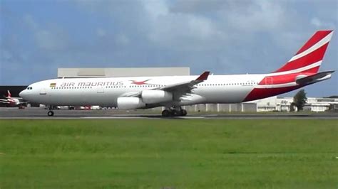 Air Mauritius Airbus A340 300 Take Off Mauritius Mru Youtube