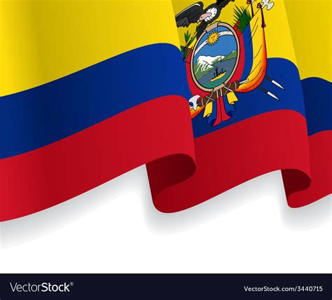Background With Waving Ecuadorian Flag Royalty Free Vector