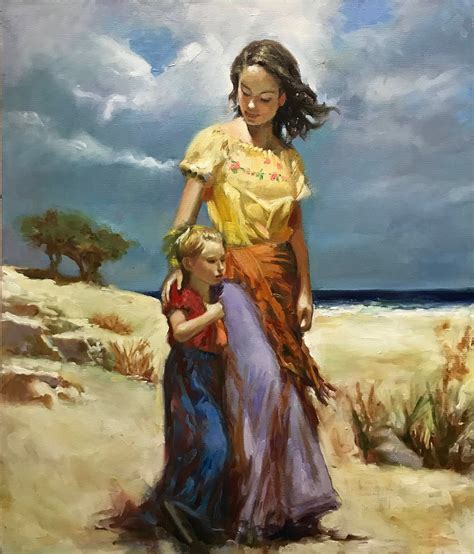 Hand-Painted Reproduction Pino Daeni Oil Painting | Etsy