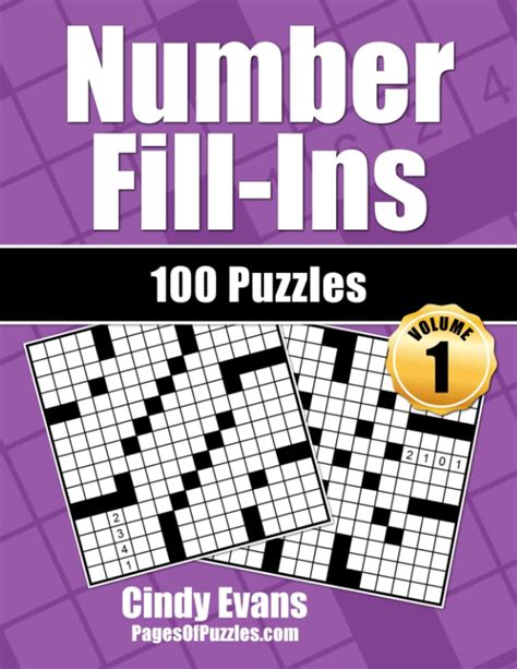 Buy Number Fill Ins Volume 1 100 Fun Cros Style Fill In Puzzles With