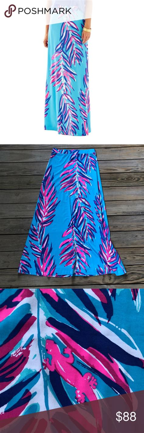 Lilly Pulitzer Nola A Line Maxi Skirt Searulean Bl Lilly Pulitzer
