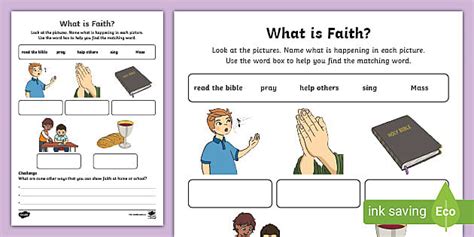 What Is Faith Activity Teacher Made Twinkl