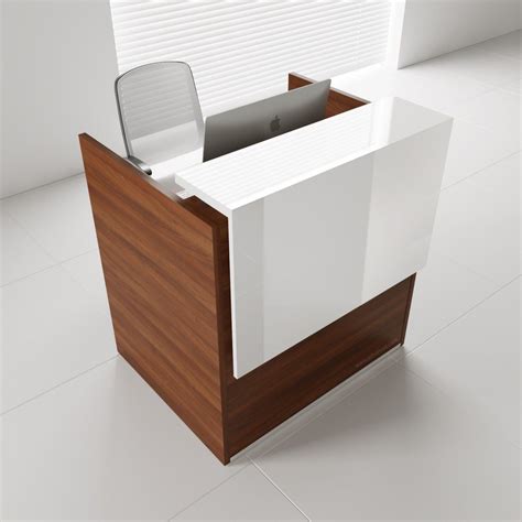 Tera Small Reception Desk Wlight Panel Small Reception Desk Design