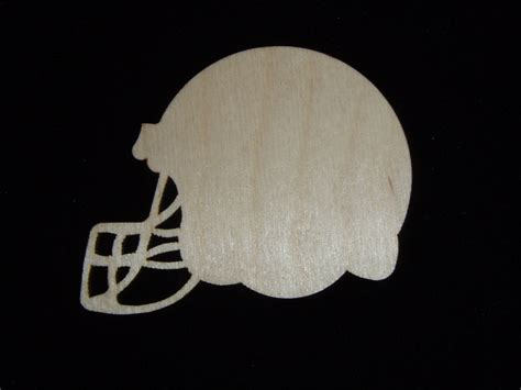 Football Helmet Wood Cut Out Unfinished by ArtisticCraftSupply