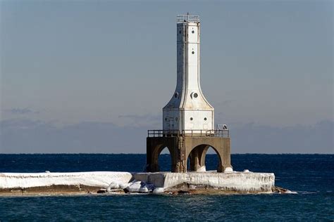 Port Washington Breakwater Lighthouse Great Lakes Lake Michigan