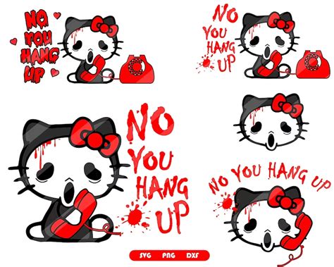 Hello Kitty Horror Bundle Svg Kawaii Kitty Halloween Svg