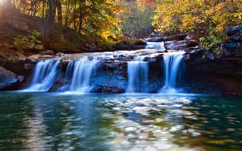 River Waterfall Autumn Wallpaper 2560x1600 146992 Wallpaperup
