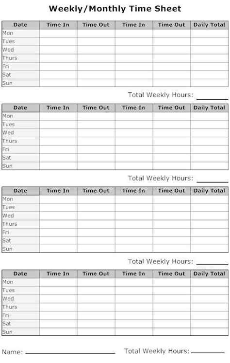 Pin By Blue Moose On Business Timesheet Template Time Sheet
