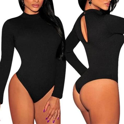 Casual Bodycon Bodysuits Rompers Women Jumpsuit Spring Summer O Neck