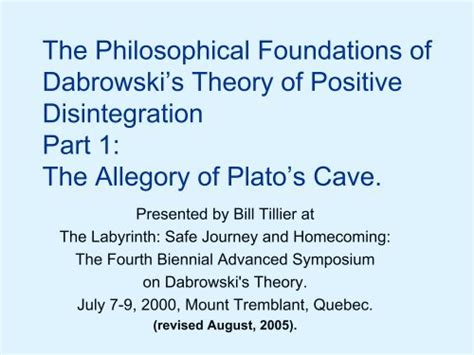 Plato Kazimierz Dabrowskis Theory Of Positive Disintegration