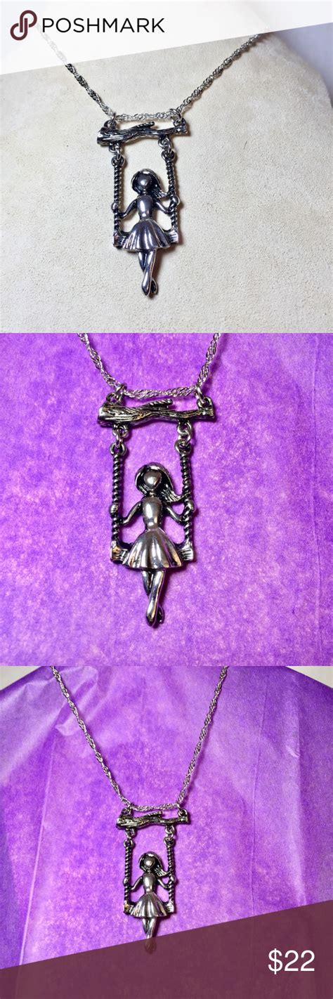 Girl On A Swing Necklace Womens Jewelry Necklace Fashion Design Women Jewelry