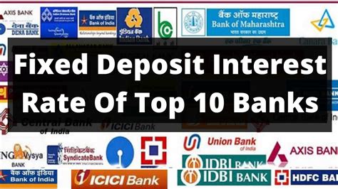 Fixed Deposit Interest Rate Of Top 10 Indian Banks 2020 Fd Interest