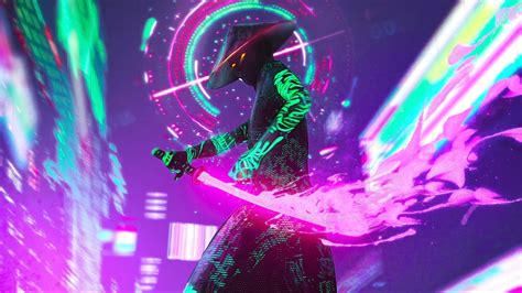 Neon Samurai In 4k Wallpaperengine