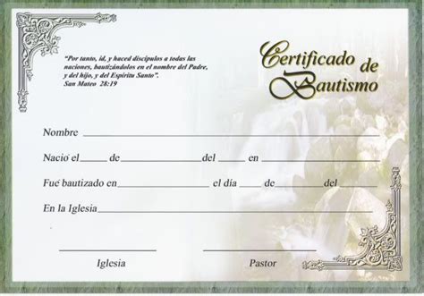 Diplomas Yo Certificados Cristianos Bautismo Cristiano Bautismo Y
