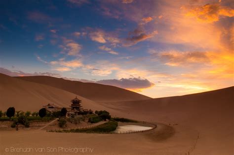 The Crescent Moon Oasis Of Dunhuang China Brendan Van Son Photography