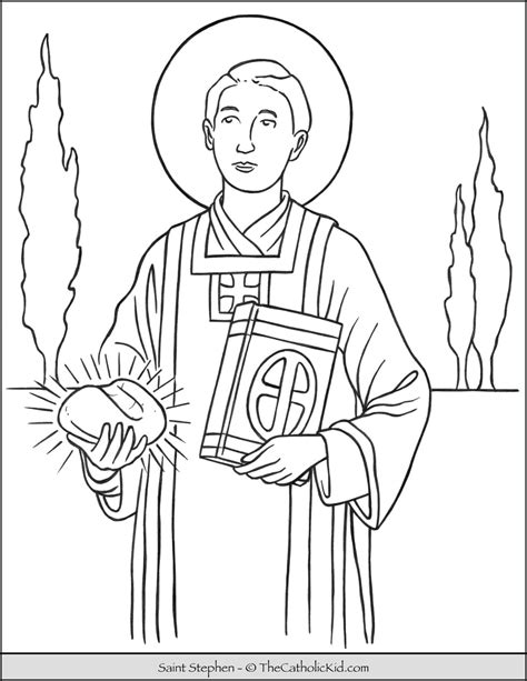 Some of the coloring page names are maserati at acts 7 the stoning of stephen bible mazes it. Saint Stephen Coloring Page - TheCatholicKid.com | Saint ...