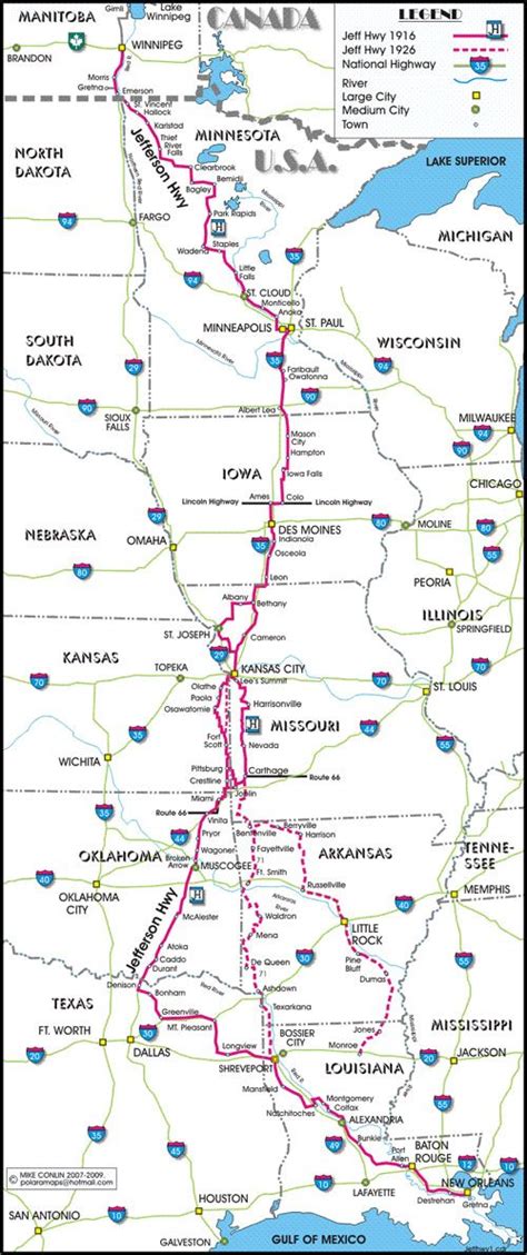 Jefferson Highway Map Tenne