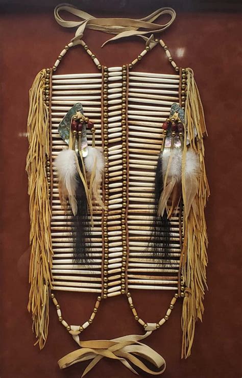 Lot Native American Sioux Bone Beaded Breastplate