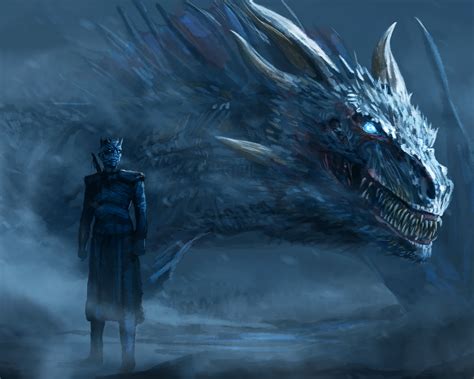 Night King Blue Eyes White Dragon Hd Tv Shows 4k Wallpapers Images