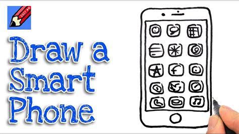 How To Draw A Smart Phone Real Easy Youtube