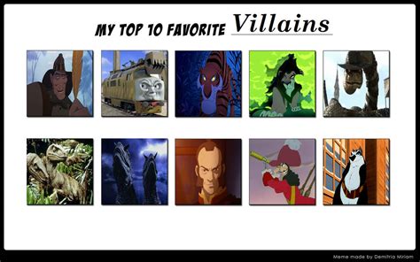 My Top 10 Favorite Villains By Danielarkansanengine On Deviantart