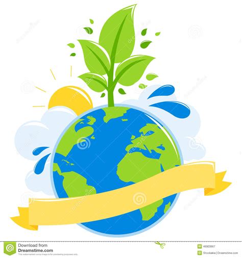 Green Earth Ecology Concept Vector Illustration Stock Vector