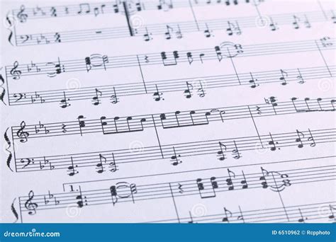 Piano Sheet Music Stock Photo Image Of Classical Musical 6510962
