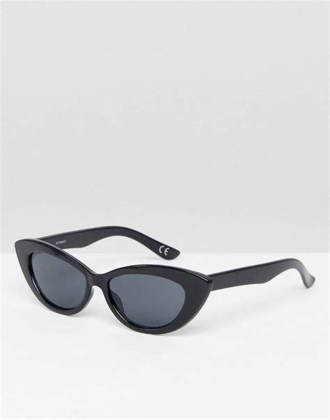 Asos Design Small Pointy Cat Eye Sunglasses Asos Cat Eye Sunglasses Black Cat Eye