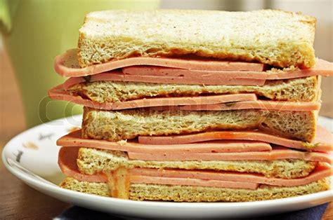 You may want to say. Bologna sandwich | Stock Photo | Colourbox